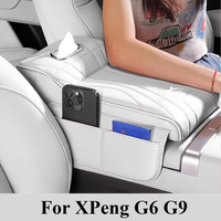 For XPeng G6 G9 Car Center Console Armrest Cushion Thicken Arm Rest Box Pad Side Extension Cushion with Tissue Box Organizer Bag