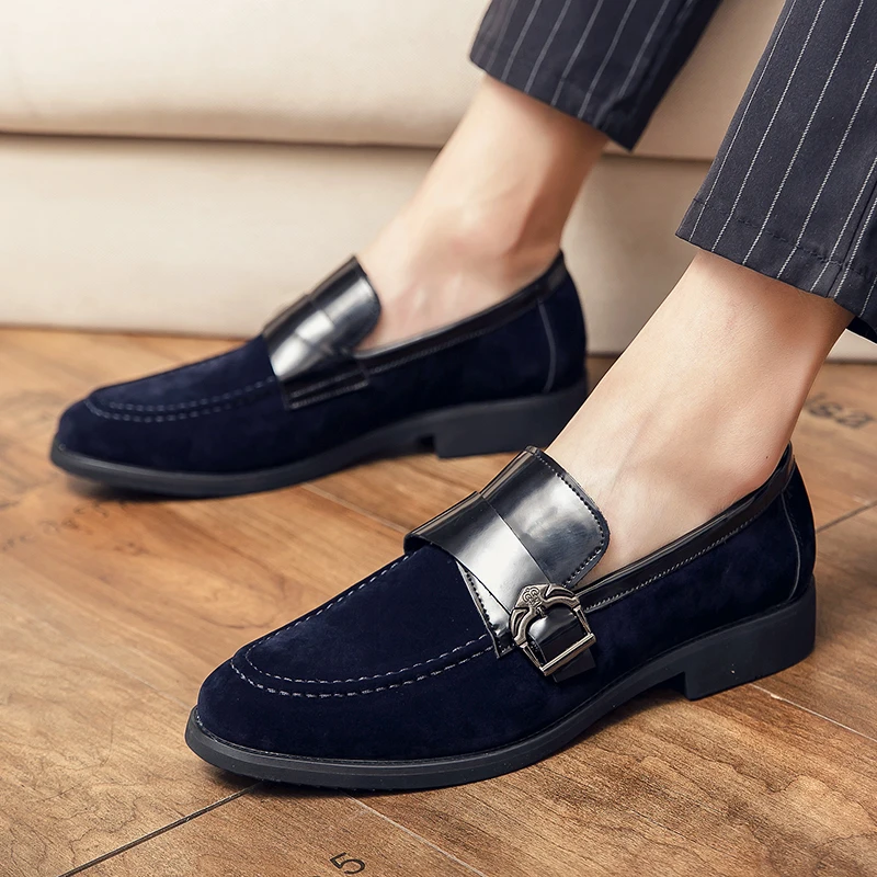 

Classic Brand Men's Leather Casual Shoes Soft Sole Comfortable Flat Bottom Loafers for Commuting Daily Men's Driving Shoes