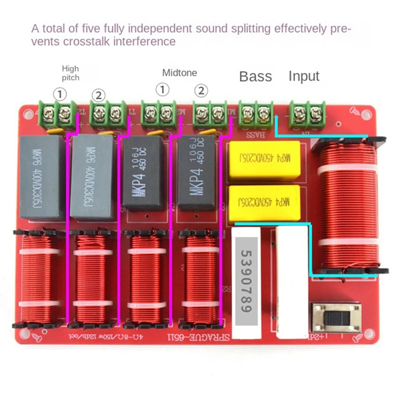 1 PCS Plastic 400W 2 High 2 Medium 1 Low 5 Audio Speaker Divider Hifi High Fidelity Divider Filter