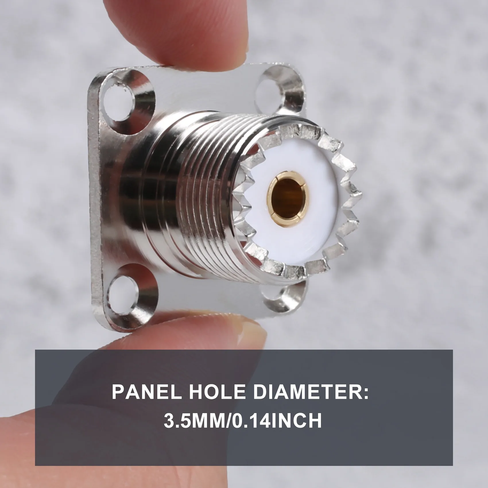 MSOR UHF Female SO239 Panel Chassis Mount Flange Deck Mount Solder Cup RF Connector