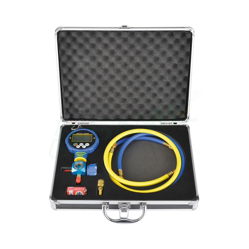 Medidor de pressão do coletor de refrigerante HVAC R410a R134a R12 R502 Medidor de coletor digital R32 Conjunto de medidor de coletor
