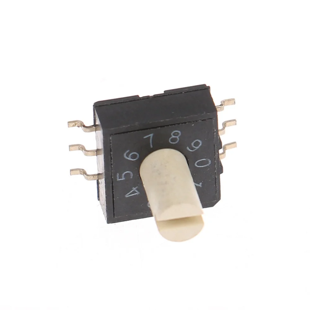 RM3HAF-10 Rotary For Dial Switch 10 Position Coding Selector with 3:3 Terminal Configuration Optimized for Compact PCB Layouts