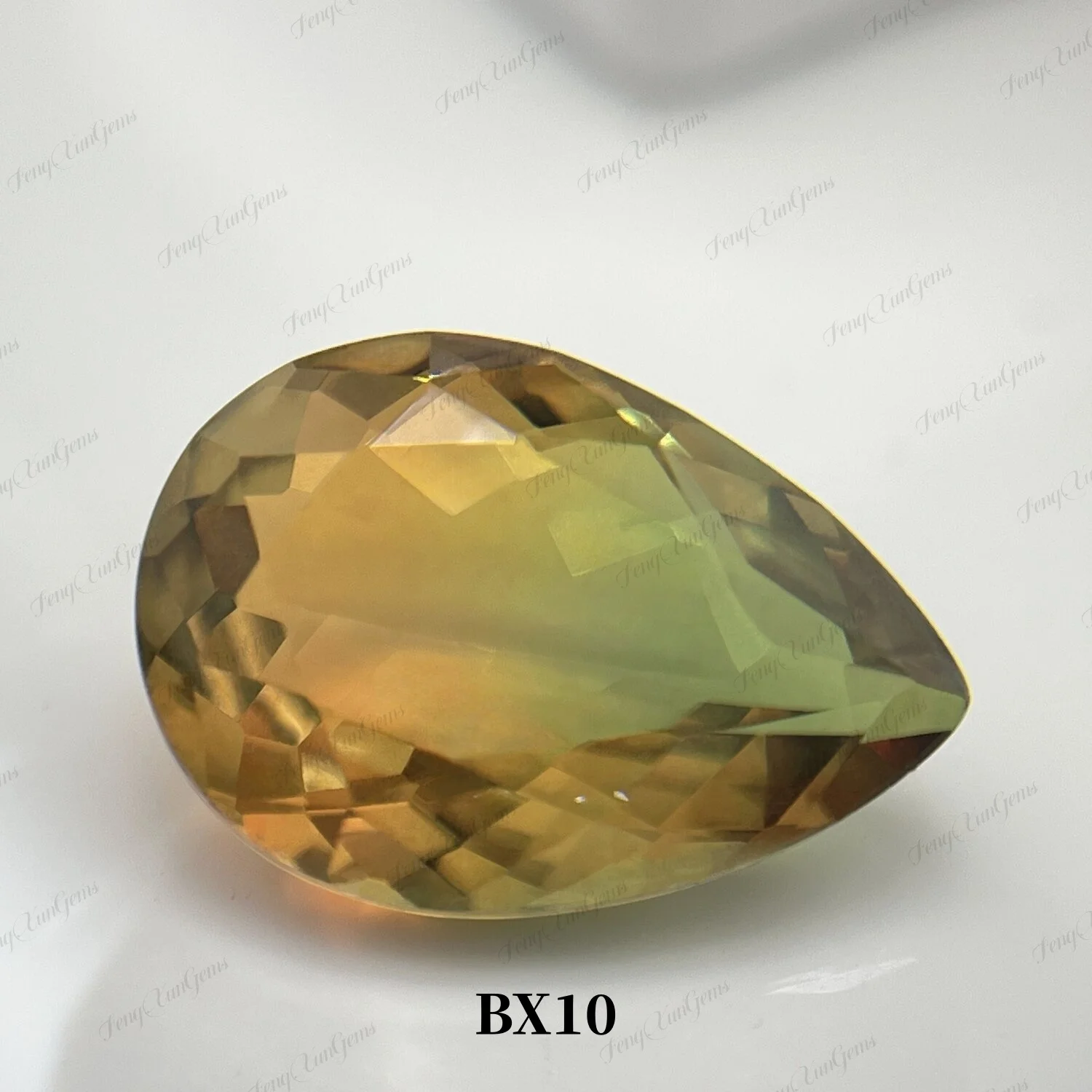 Loose Pear Cut Glass Watermelon Tourmaline Gemstone Imitation Watermelon Tourmaline For Fashion Jewelry Inlay