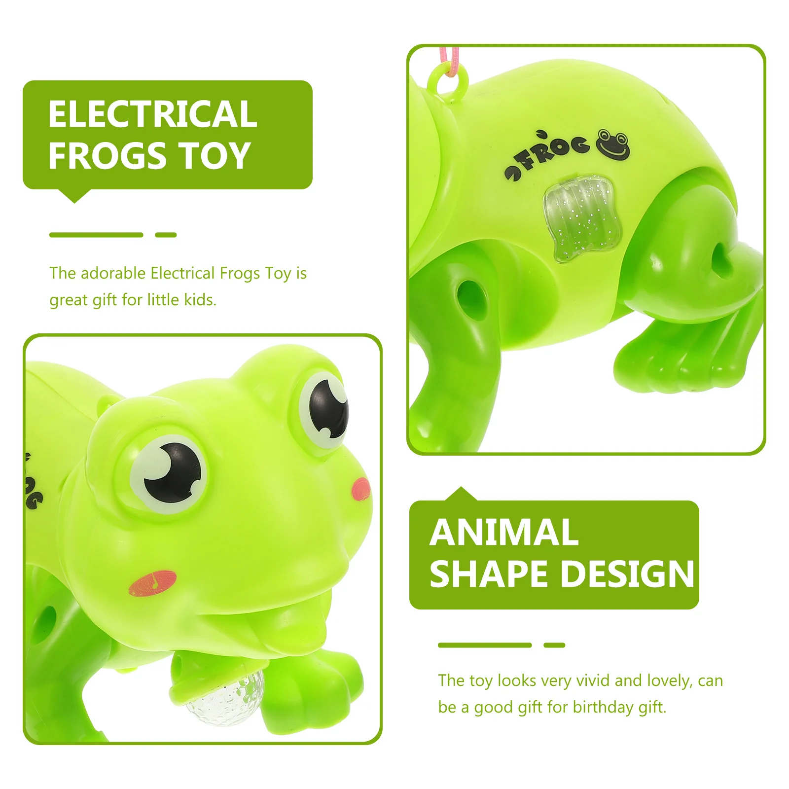 

Vivid Jumping Electrical Frogs Luminous Music String Toddler Leash Enrich Spare Time Promote Parentchild Communication