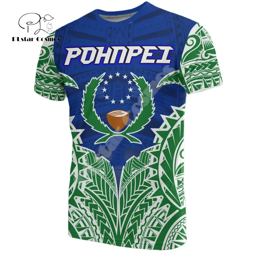 Polynesia Culture Island Country Pohnpei Tribal Colorful Turtle Tattoo Retro 3DPrint Summer Harajuku Short Sleeves T-Shirts XA2