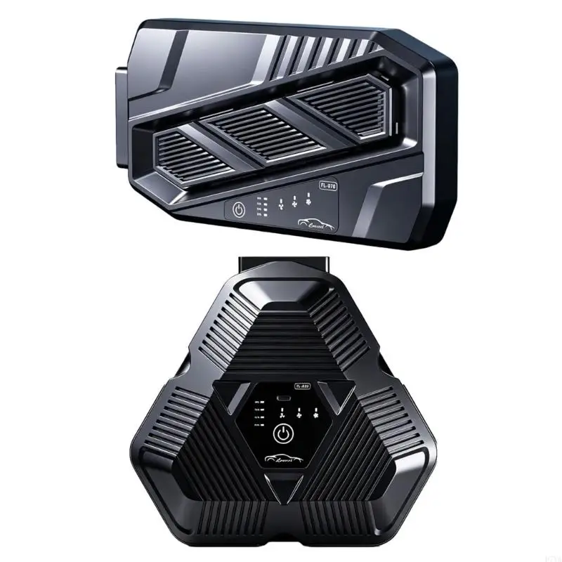 Vehicle Air Circulation Fan for Hot Cabins, Three-Speed Car Exhaust Design with Visible Control Panel and ABS Housing D7YA