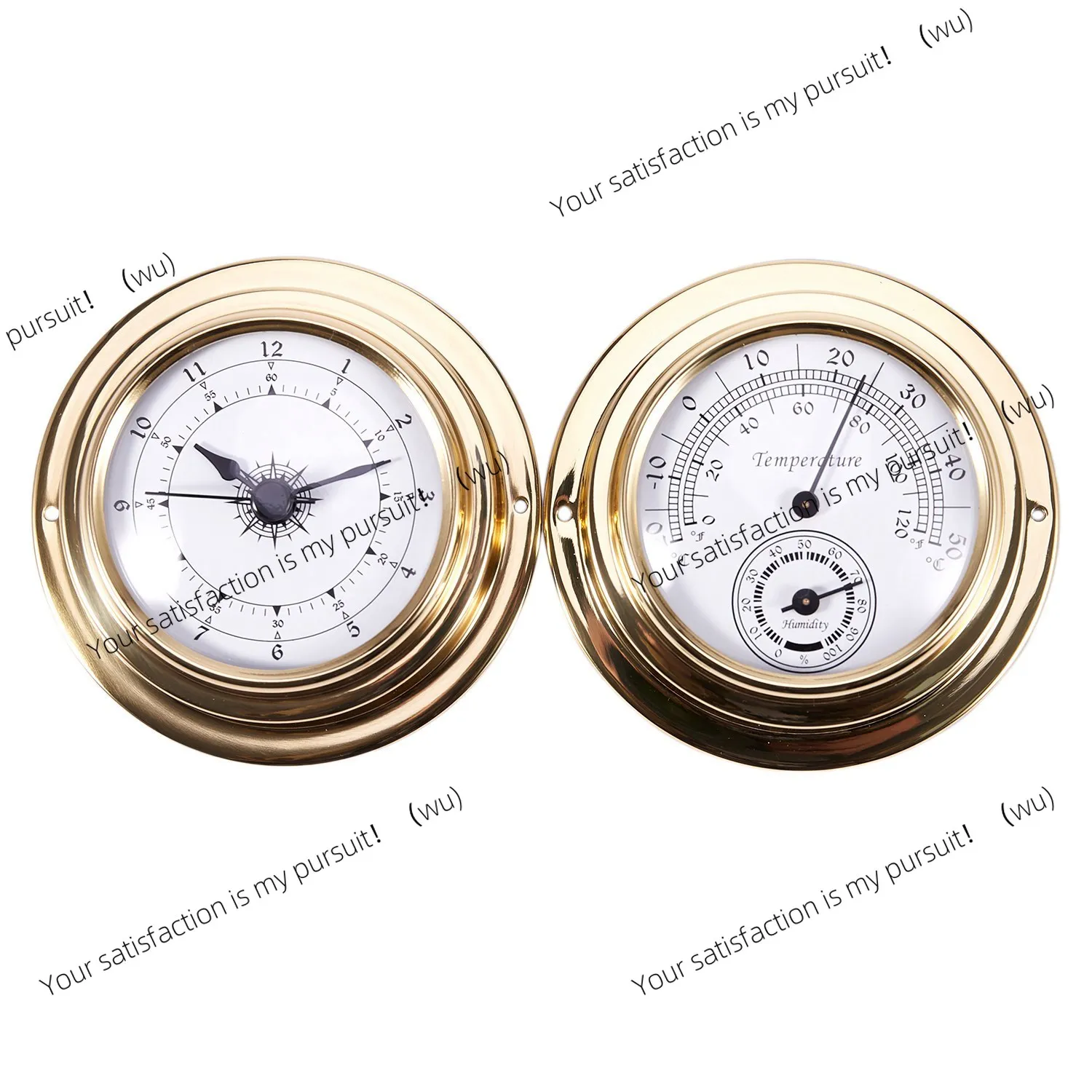 ZOCI-A04I Thermometer Hygrometer Barometer Watches Clock 2 Whole Set Weather Station Meter