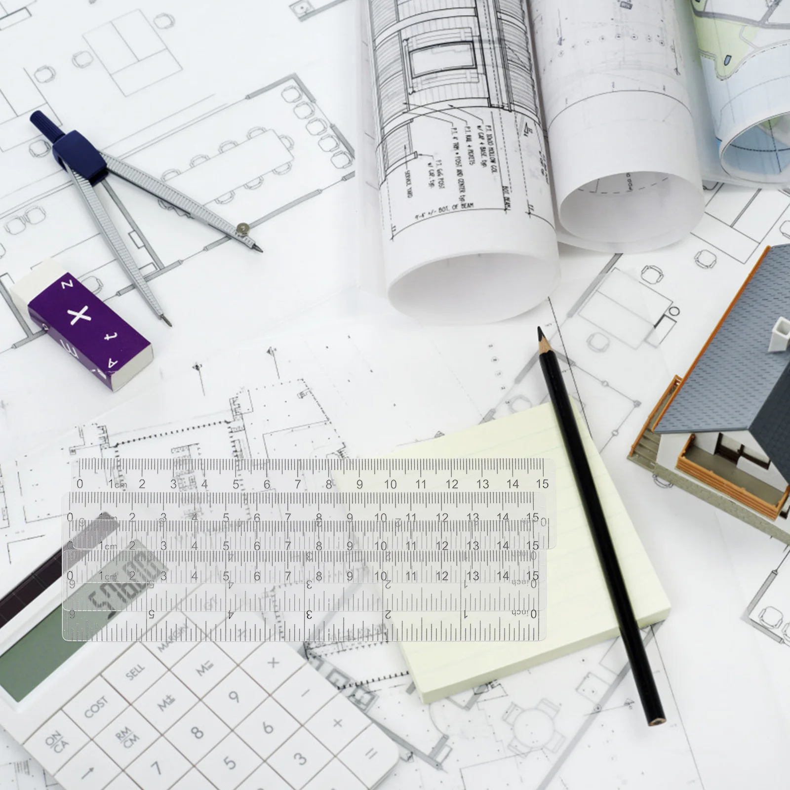 

25Pcs Transparent Plastic Measuring Rulers Smooth Edges Multipurpose Drawing Straight Rulers for School Use Students Stationery