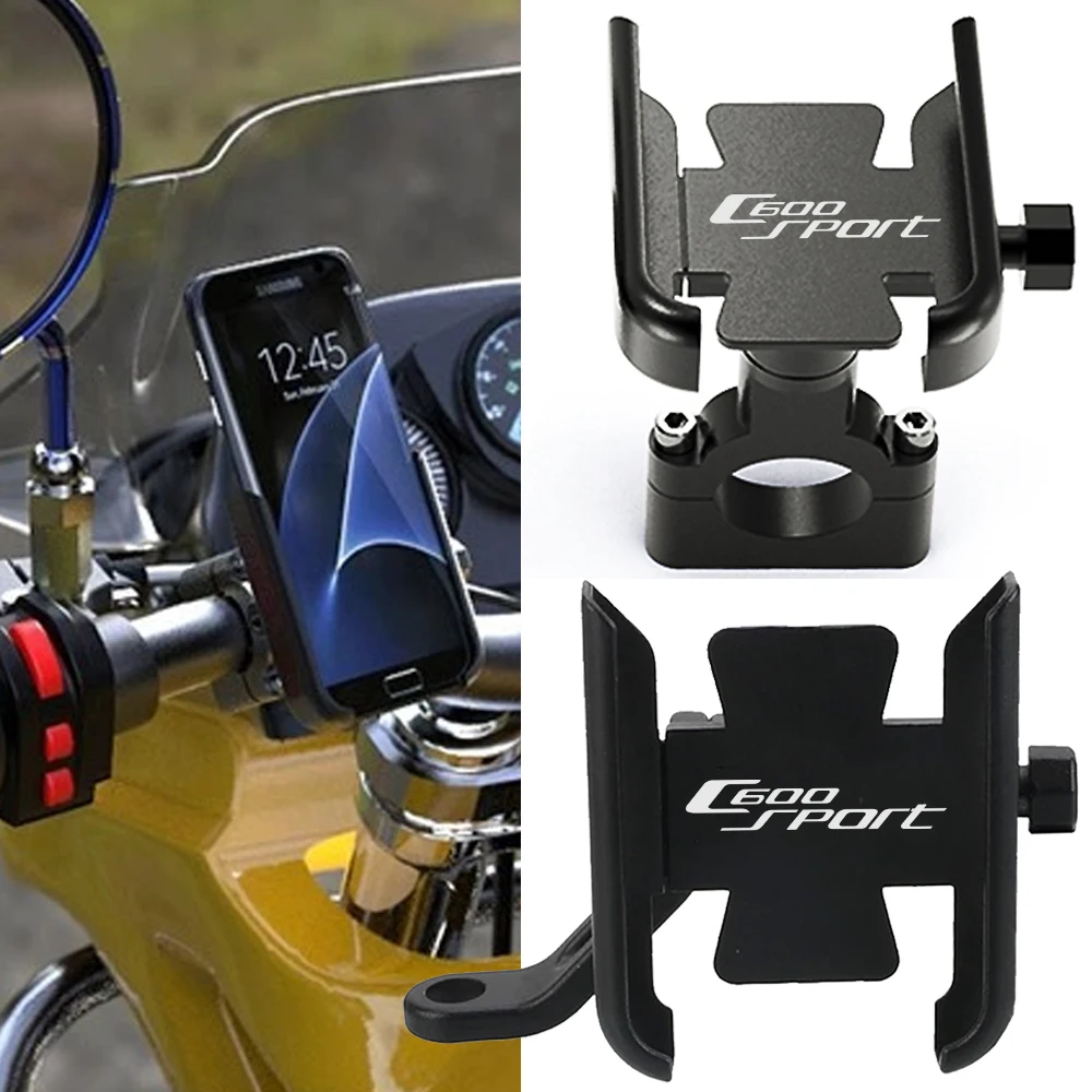 Новые аксессуары для мотоциклов с ЧПУ, держатель для мобильного телефона на руль, GPS-подставка, кронштейн для BMW C600SPORT C600 C 600 SPORT 2011-2024 2025 Новые аксессуары для мотоциклов с ЧПУ, держатель для мобильного телефона на руль, GPS-подставка, кронштейн для BMW C600SPORT C600 C 600 SPORT 2011-2024 2025