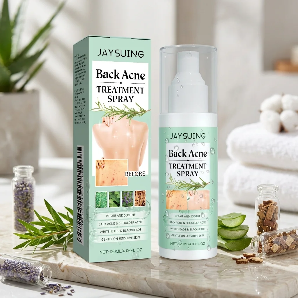 Salicylic Acid Back Acne Spray Natural Tea Tree Oil Clean Shrink Pores Oil Control Repair Acne Mark Removal Body Skincare Spray - view 2