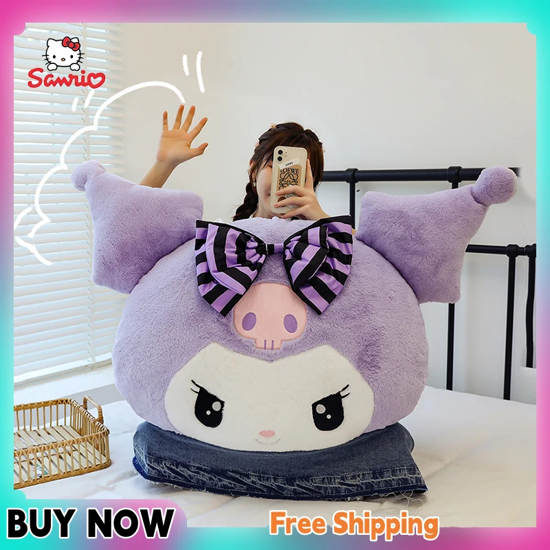 

Oversize Sanrio Plush Kuromi Melody Pillow Cushion Cute Cartoon Doll Sofa Valentine Day Kawaii Girlfriend Birthday Present