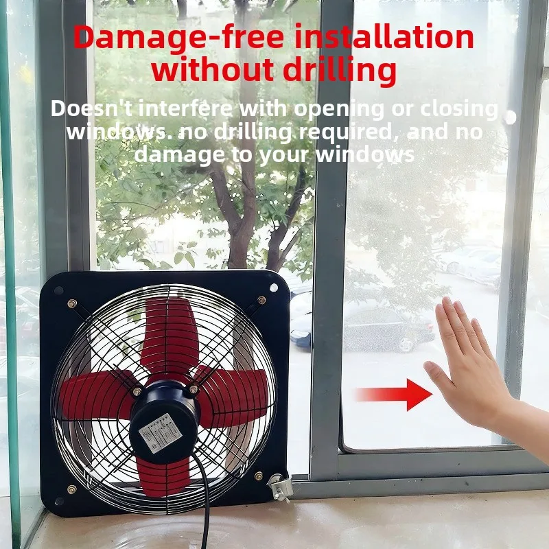 Kitchen Smoke Exhaust Household 12-inch Window Type Non-punching Rental Sliding