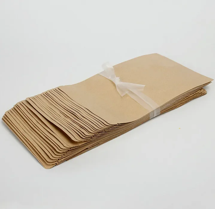 100PCS Dikke Hersluitbare Kraftpapier Ziplock Verpakking Zak Stand Up Folie Inlay Koffiebonen Snack Spice Thee Beaf Opslag Zakjes