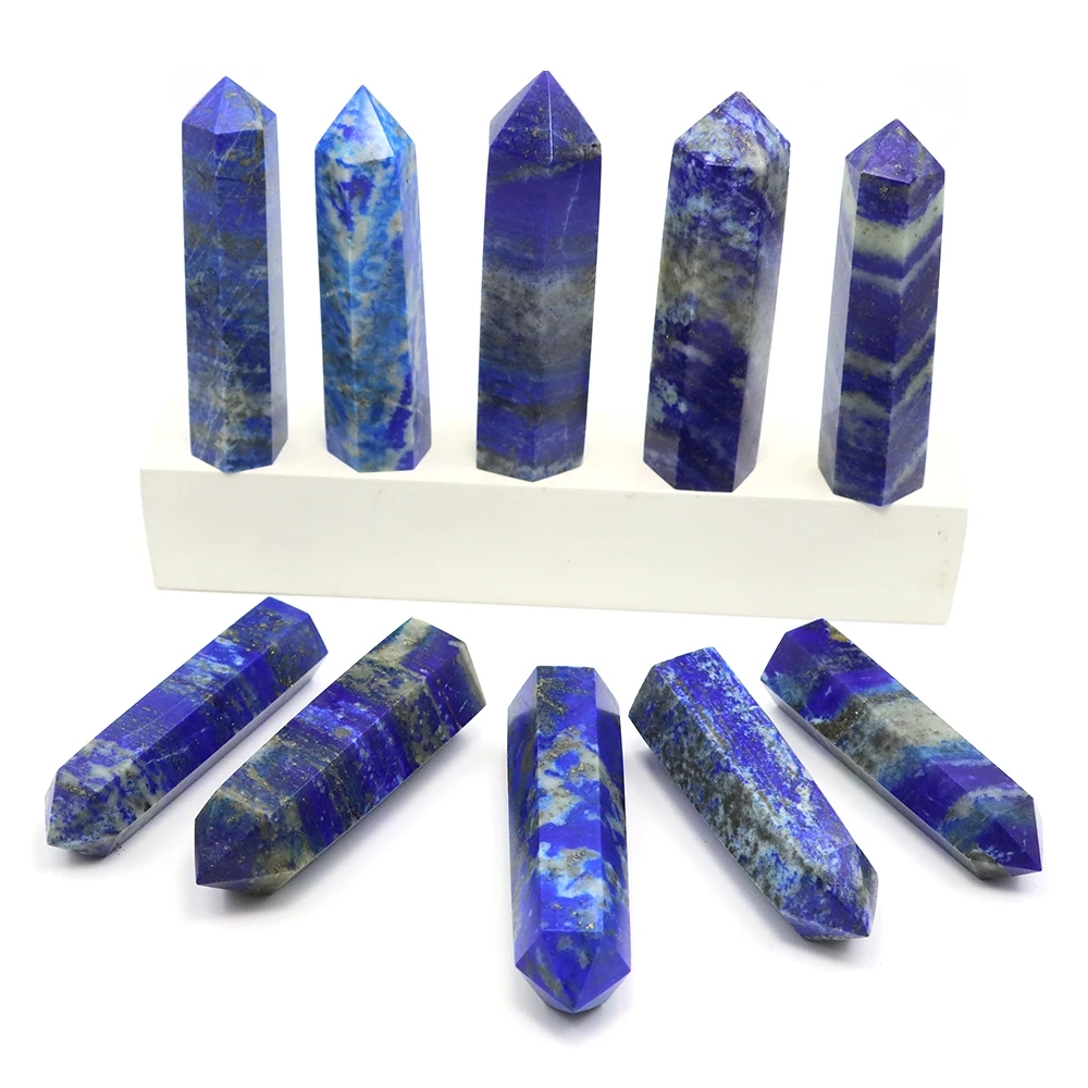 

60-80mm Natural Stones Crystal Point Wand Lapis Lazuli Quartz Reiki Healing Stone Polished Mineral Crafts Home Decoration Gift