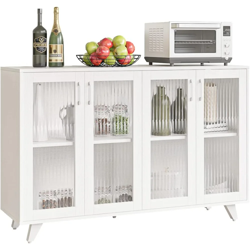 خزانة تخزين بانانا، طاولة خادم جانبية للبوفيه مع أبواب ورف، وحدة تنظيم عرض خزانة وحدة التحكم لمجموعة المنزل