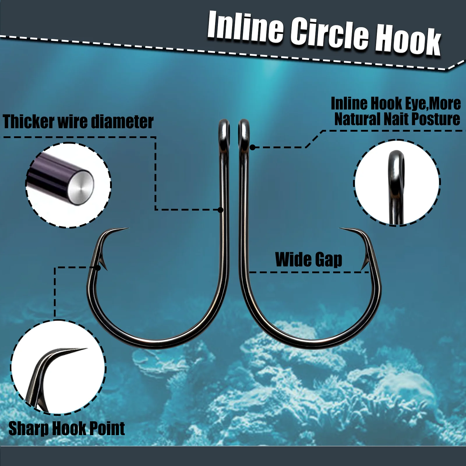 9KM Fishing Circle Hook 25-50p - đánh giá và giá Fishing Hook Circle