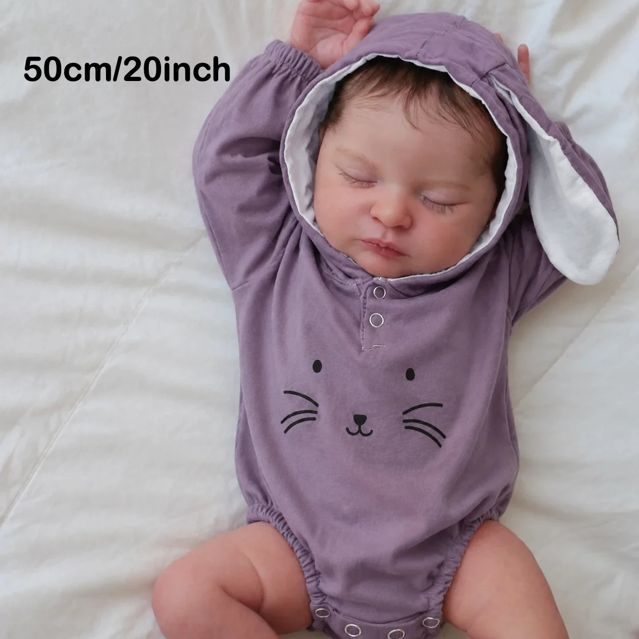 BZDOLL 아슬립 50cm 리본 베이비돌, 3D 피부 - Baby Products Trending 리뷰 및 가격