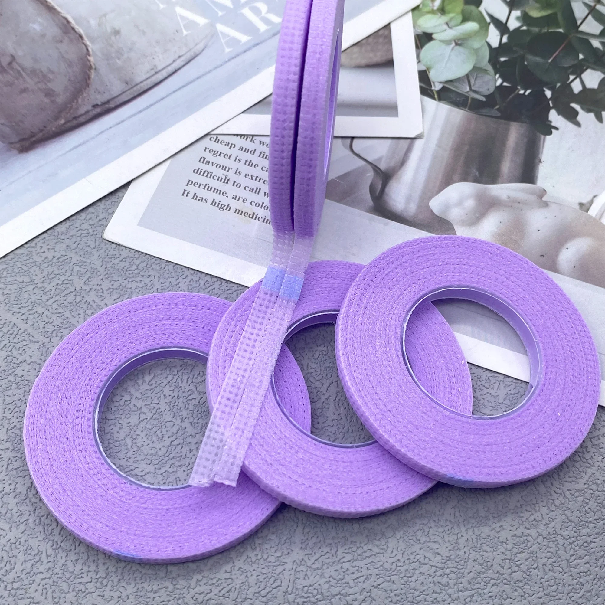 5/10/50pcs 4mm Width Eyelash Extension Tape Makeup Breathable Anti-allergy Easy to Tear Micropore Tape Professional Lashes Tape