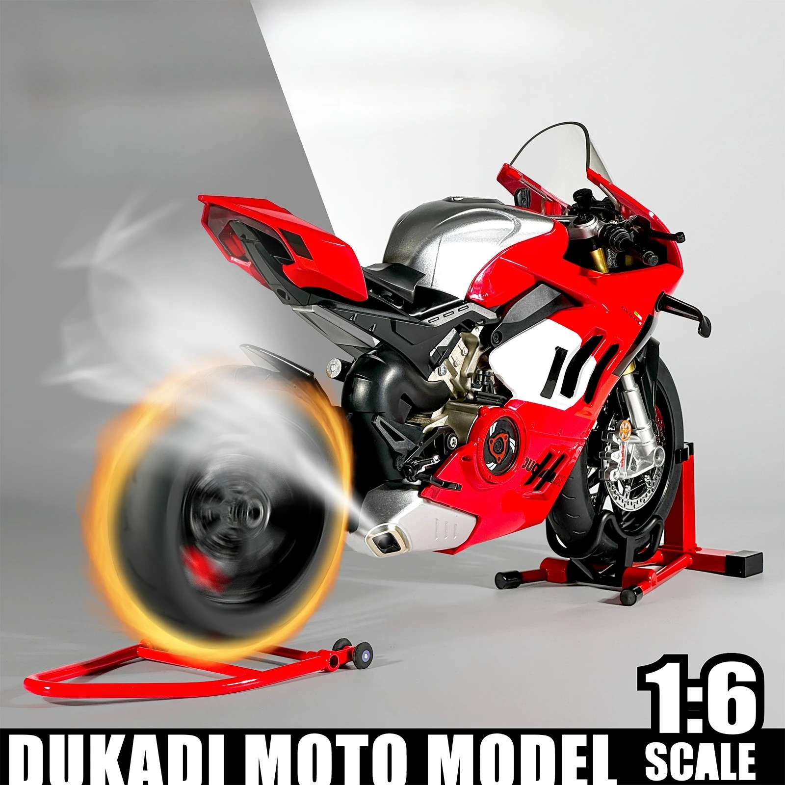 

1:6 4VR Bootable Sprayable Dynamic Alloy Metal Diecast Motorcycle Model Sound & Light Collectibles Hobbies Gift Boy
