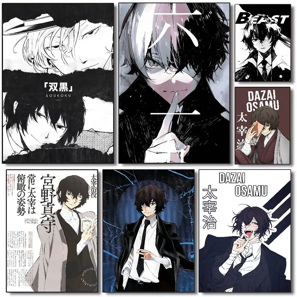 

O-Osamu Dazai ANIME Poster HD home decor sticky wall waterproof home living room bar aesthetic decor