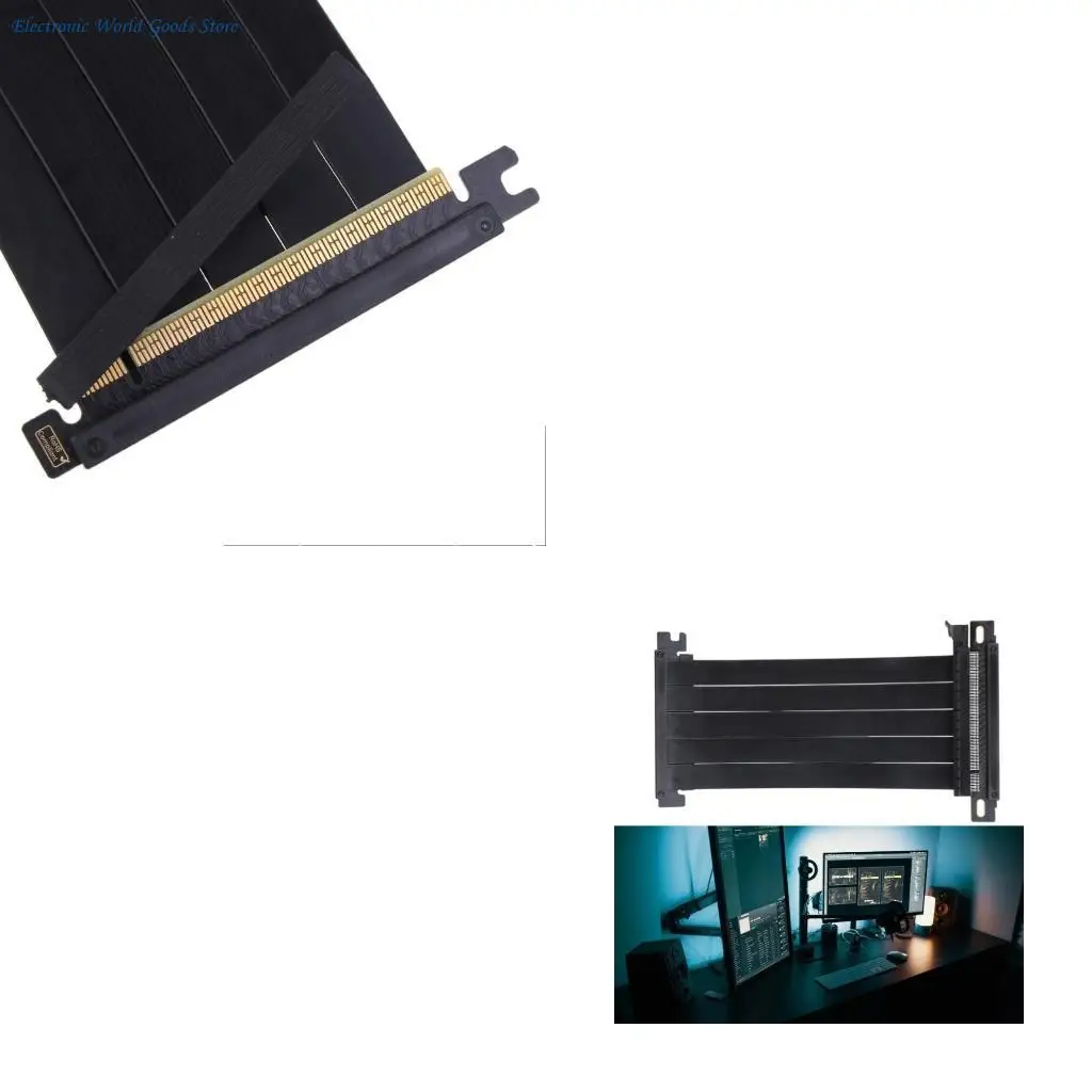 A3PD Pcie Riser Cable Double Reverse PCI Express ITX Chassis Extension Cable