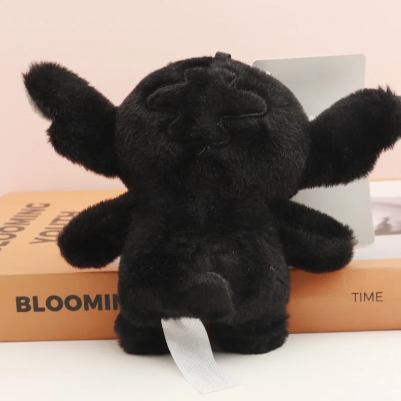 Kawaii Black Disney Lilo And Stitch Plush Keychains For Bag Mini Cute Anime Soft Toy Stuffed Pendant Doll Keyring For Backpack