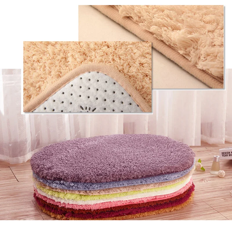 Bathroom Carpets Absorbent Non-slip Floor Mat Soft Memory Plush Shower Mat Bath Bathroom Floor Foam Rug 50*30cm