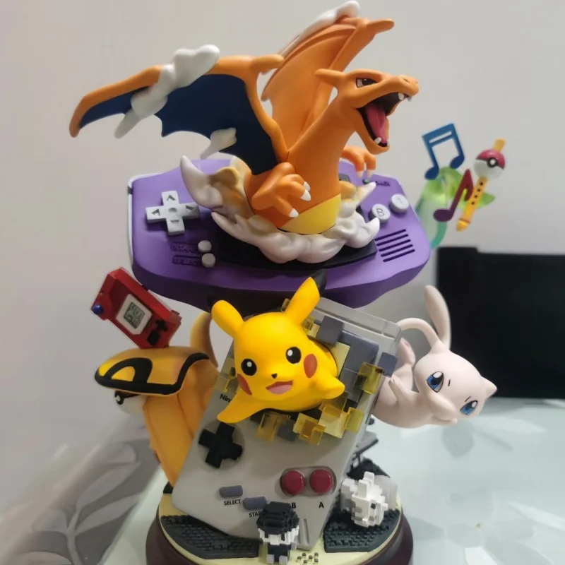 

Dreamy Gk PokéMon Game Console Nintendo PokéMon Spitfire Dragon Pikachu Figurine Model Festival Gift Desktop Decoration Fun Gift