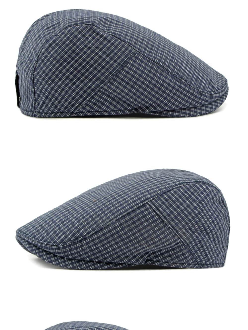 HT4799 Herren- und Damen-Baskenmützen für Frühling, Sommer und Herbst, Künstler- und Malermütze, Unisex Ivy Flat Cap, Verstellbare Karierte Baskenmützen – Detail 11
