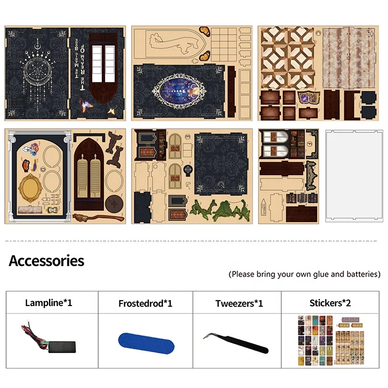 새로운 스타일 DIY 나무 장난감 세트 미니어처 인형의 집 수제 3D 퍼즐 미니어처 하우스 키트 미니 모델 LED 조명 포함