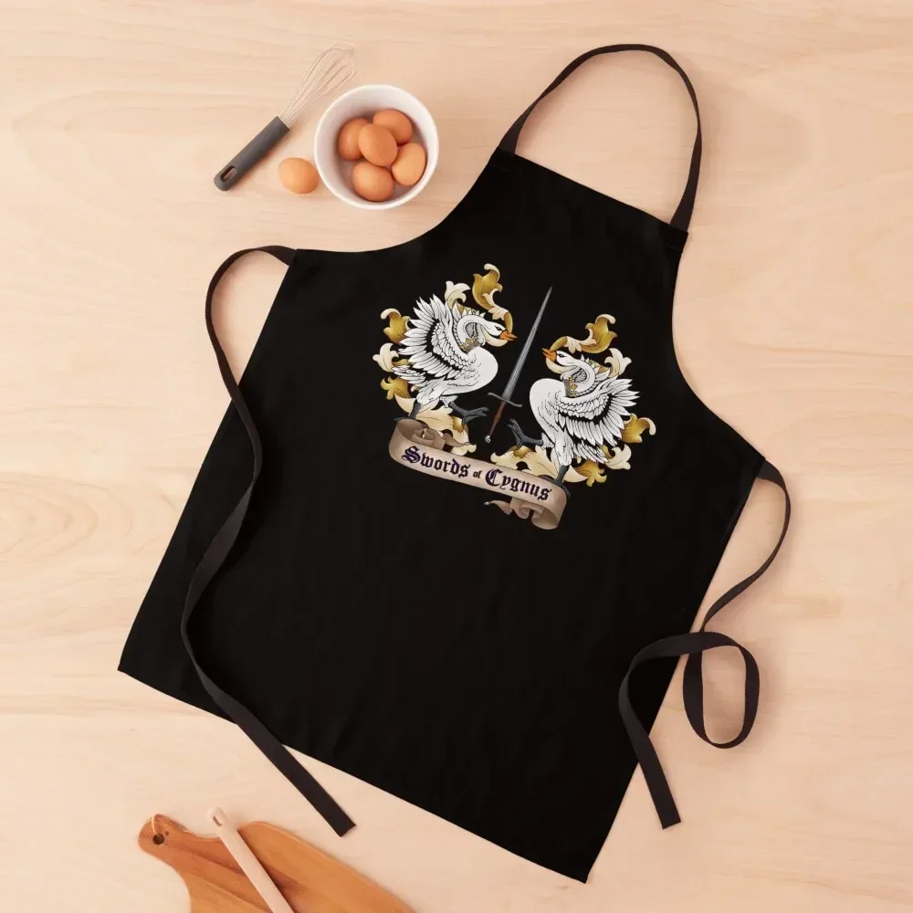 The Regal Swan Apron Kitchen Kawaii Accessories christmas Apron