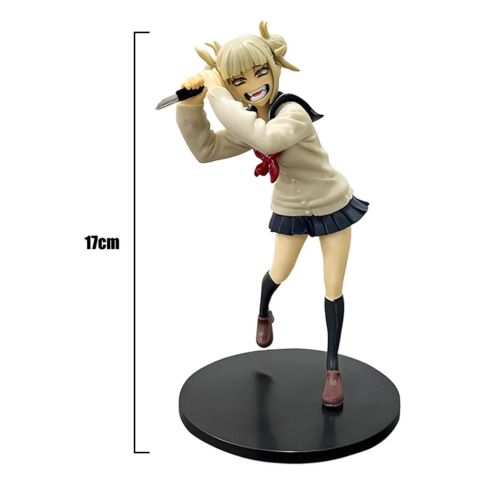My Hero Academia Anime Character Peripheral Himiko Toga Cute Uniform Battle Version Figure Desktop Ornaments Model Toy Gift
