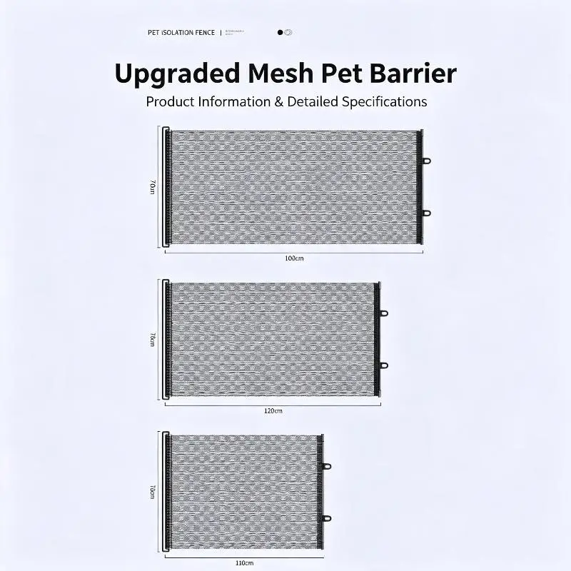 ~Retractable Pet Gate Dog Baby Retractable Gate No-Drill Childproof Net Fence Cat Baffle For Indoor Pet Dog Barrier Fences