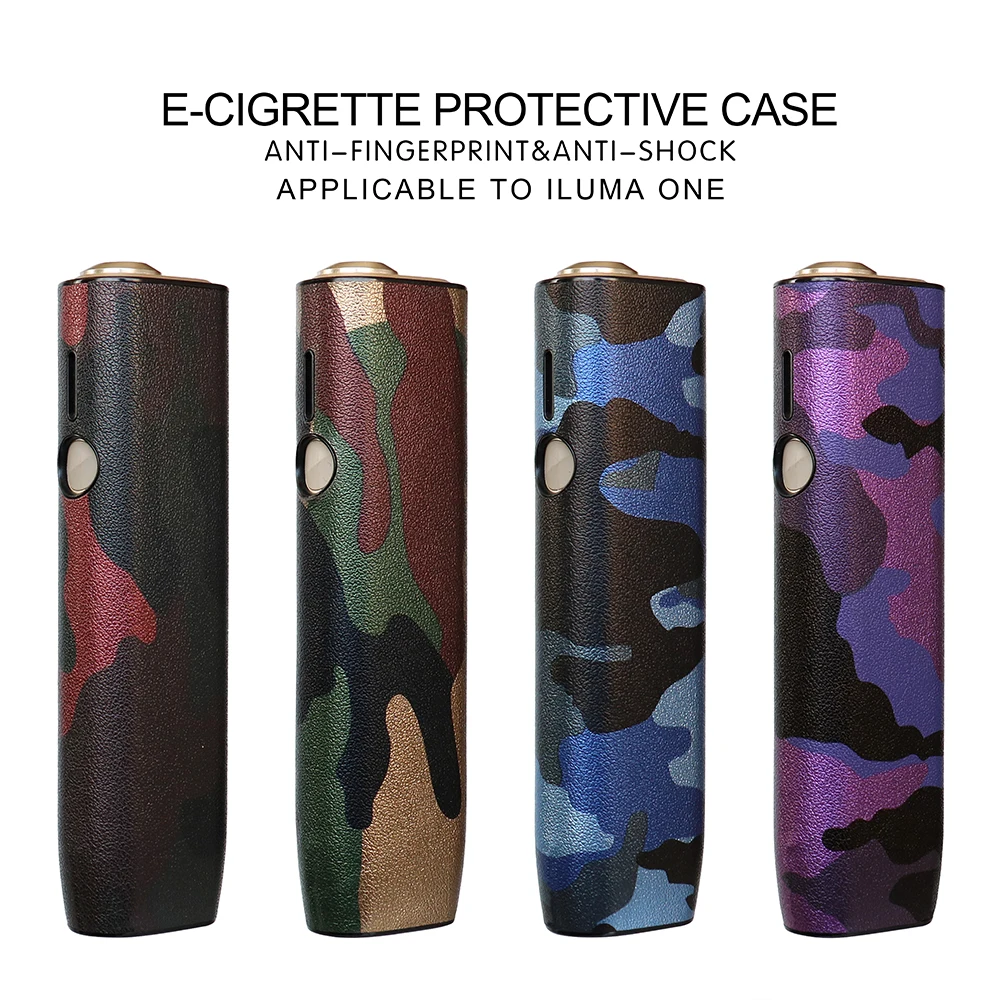 Modne 20-kolorowe etui PC+skórzane dla ICOS ILUMA ONE Skin Cover Case dla IQOS ILUMA ONE Case Protection Cover Alcohole Wipes