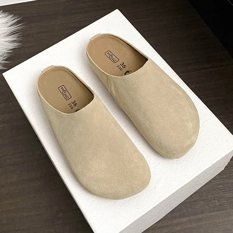 

Новые женские туфли Birken из натуральной кожи, модные шлепанцы, ретро-лоферы без застежек для девушек