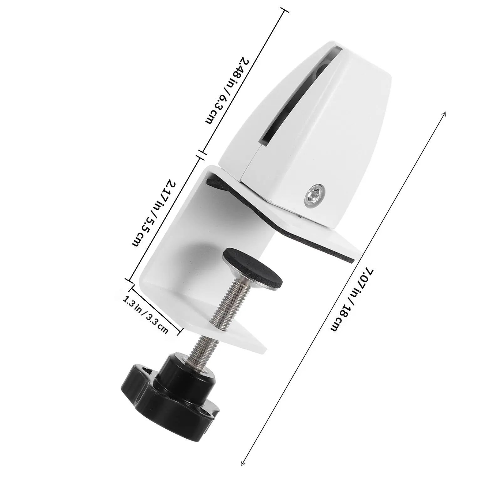 4Pcs Adjustable Glass Fixing Clamps Desk Divider Clamp Privacy Panel Holder Sneeze Guard Bracket Desk Shield Clip Sturdy