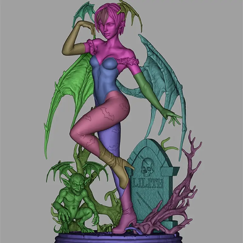 22CM Game Character 6491 LILITH 3D Print Model Kit Unassembled Unpainted Custom Jigsaw Puzzle GK Figure
