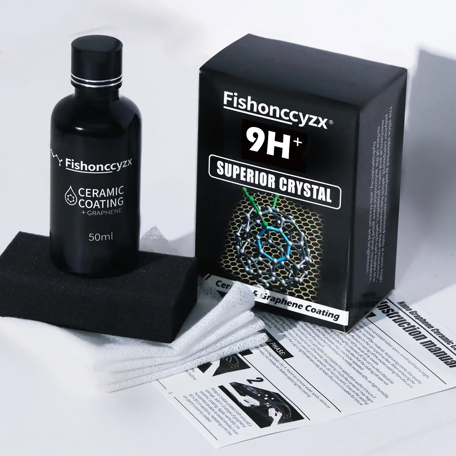 

50 мл нанокерамическое покрытие Graphene 9H Pro, гидрофобная краска, защита автомобиля, высокая термостойкость, устойчивость к царапинам