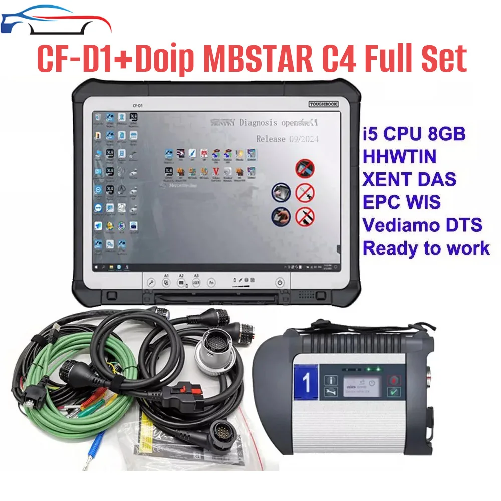 MB Star C4 SD Connect DOIP ماسح ضوئي تشخيصي للسيارة لمرسيدس بنز V2024.09 أحدث أداة تشخيص معدد WIFI