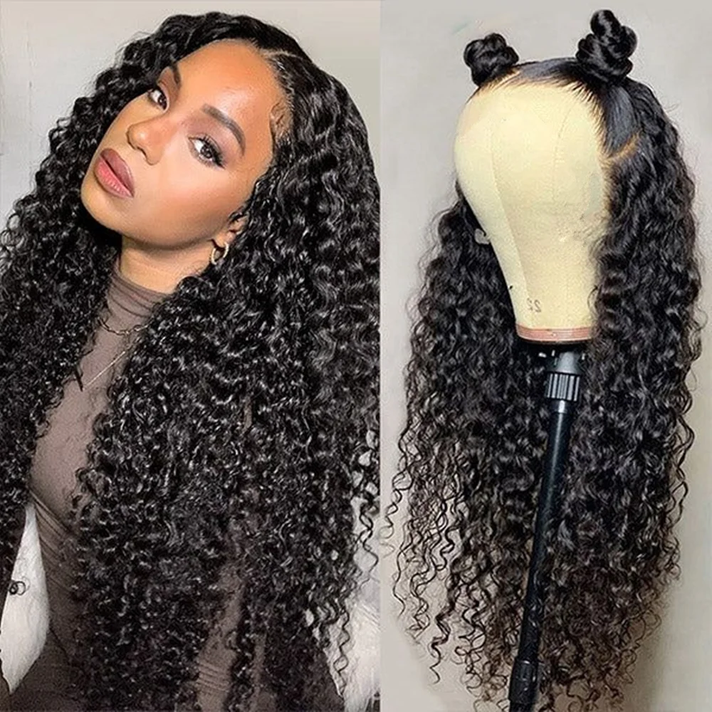 100% Human Hair Deep Wave Lace Front Wig 13x6 13x4 HD Lace Frontal Wig New Glueless 5x5 Lace Closure Wig For Women Pre Plucked