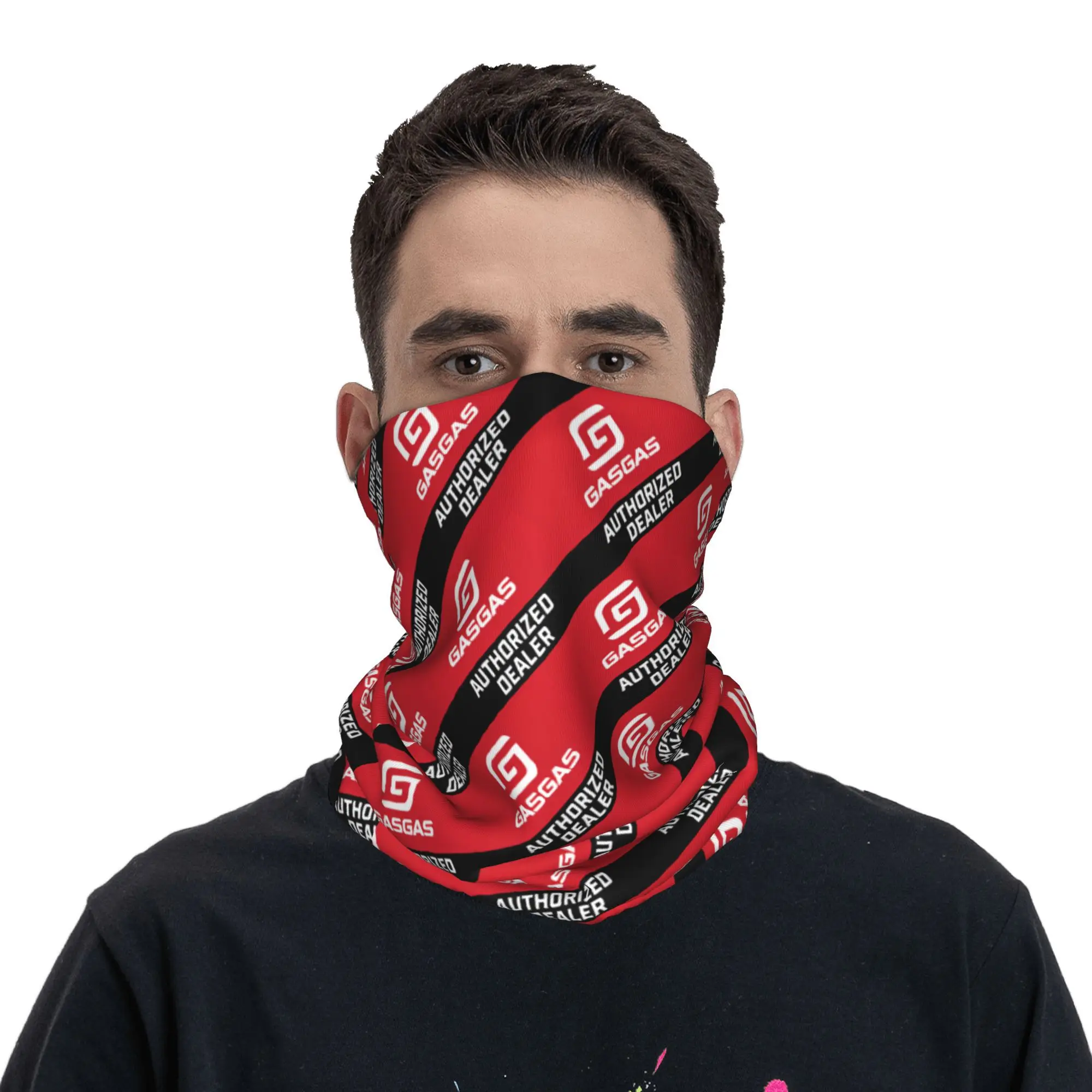 

GasGas Motorcycle Bandana Neck Gaiter Printed Balaclavas Face Scarf Multi-use Headband Riding for Men Women Adult Washable