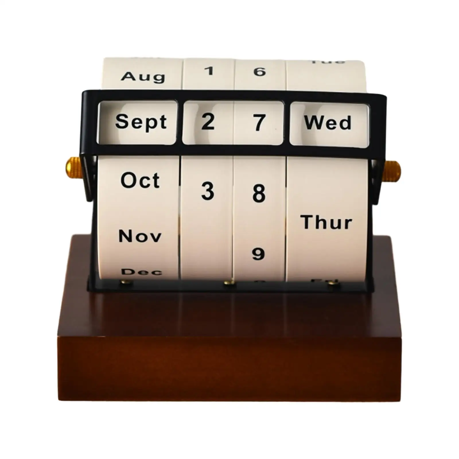 

Desktop Calendar Month Week Day Date Display Home Decor Portable Artwork Stable Creative Countdown for Classroom Tabletop Shop