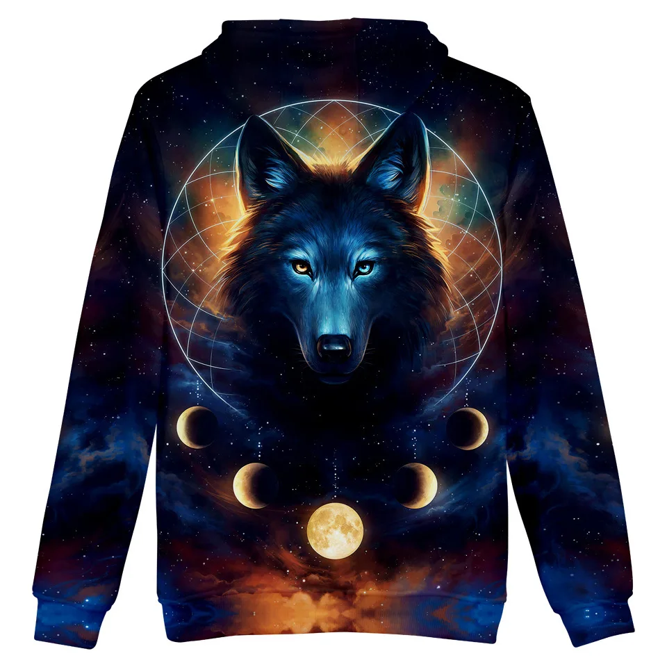 

2023 New Fashion Wolf 3D Print Hoodie Men Women Hoodies Sweatshirts Brand Designer Clothes Autumn Winter Streetwear Pullover
