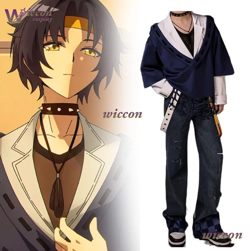 

‌ ‌ FES Asaba Harumasa Косплей Костюм Игра Zenless Zone Zero Топ Брюки Полный комплект Музыкальный костюм для взрослых мужчин Хэллоуин Roeplay