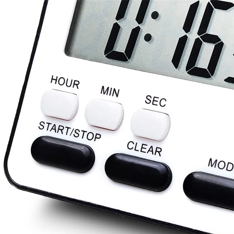 

【Today-Only!】Kitchen Timer Count Down Count Up,Multifunctional Alarm Clock,Desk Clock,Black Easy Install