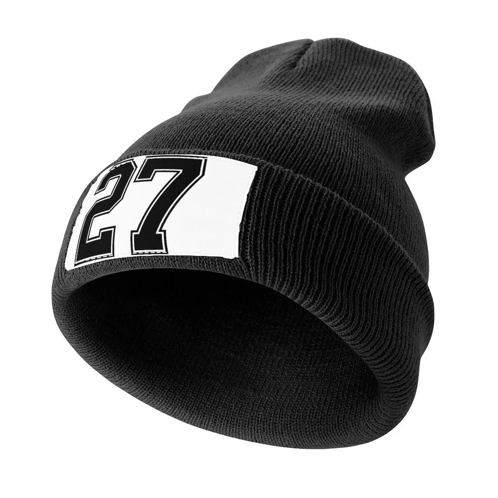 Black Number 27 lucky sports jersey twenty seven Knitted Cap Snap Back Hat Visor beach hat Men Caps Women's