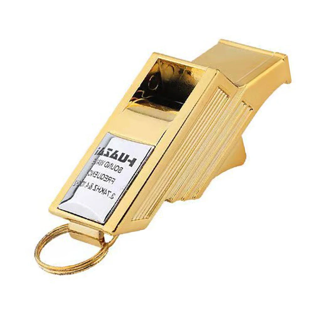 صفارات حكم كرة القدم الاحترافية صفارات كرة القدم ذات الصوت الكبير باللون الذهبي/الفضي صفارات بلاستيكية بدون بذور صفارات كرة السلة