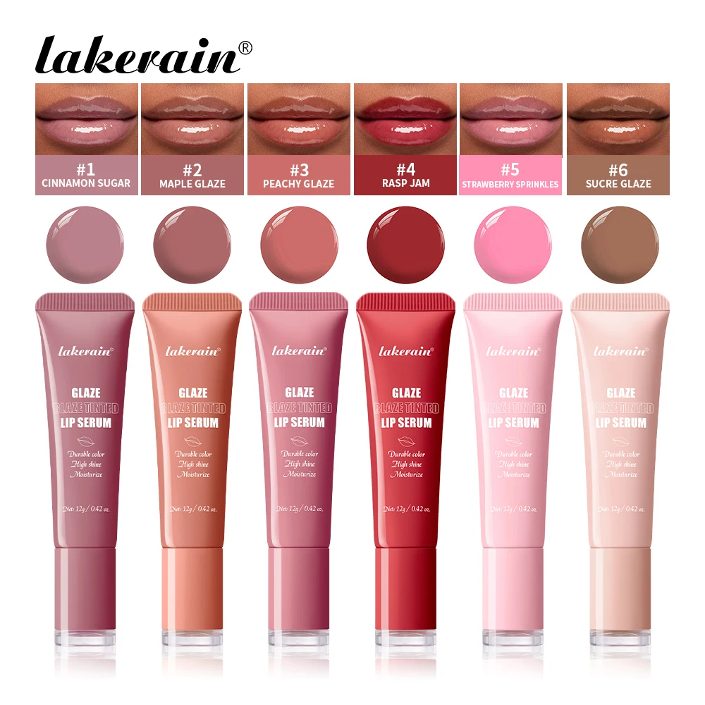 Glaze Blaze Tinted Lip Serum 12h Long-Lasting Hydration Smooth Plumping Lips High-Gloss Finish Lip Repairing Lipstick Cosmetics