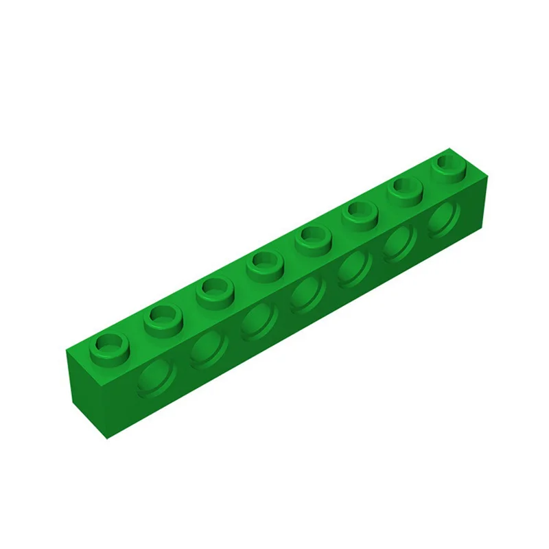 10 Stück 3702 Technik-Steine 1x8 mit Löchern, Bausteine-Sammlungen, Modulare GBC-Spielzeuge für Technische MOC-Bauvorhaben – Detail 8