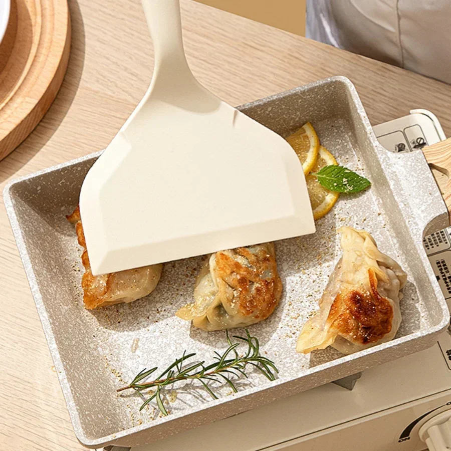 Espátula de silicona resistente al calor, utensilio de cocina antiadherente de grado alimenticio para sartén, sushi, carne, pescado, tortitas, cuchara para hornear, protector de estufa, tapa para sartén, utensilios de cocina